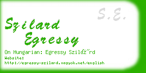 szilard egressy business card